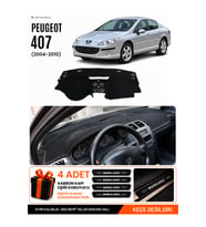 e-biz PEUGEOT 407 (2004-2010) Uyumlu Torpido Koruma, Torpido Örtüsü, Torpido Kılıfı - Siyah - PE018