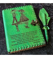 Seviyorum Seni Deri Defter (Yeşil)