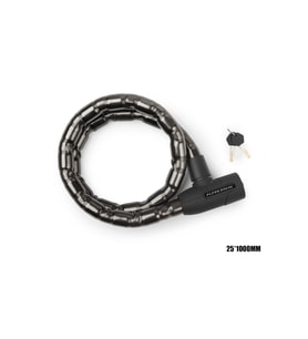 Bisiklet ve Motosiklet Anahtarlı Halat Çelik Kilit Bilyalı Kilit 25*1000 mm Motor Bisiklet Kilidi