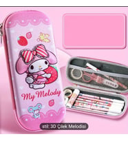 Kuromi, My Melody, Cinnemaroll 3d Lüx Kalem Çantası (A.Pembe)