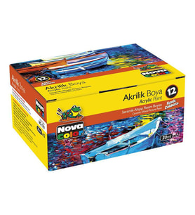 Nova Color Akrilik Boya 12 Renk x 30 ml. Şişe 