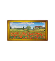 Manzara Temalı Kanvas Tablo 50 x 70 cm Gold Çerçeve