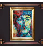 Özel Seri Paspartulu Çerçeveli Atatürk Tablo l478 (Gold)