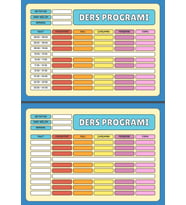 Haftalık Ders Programı YAZ-SİL