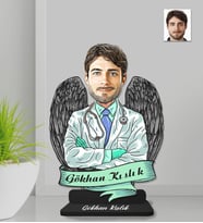 Kişiye Özel Doktor Erkek Ahşap Biblo-6