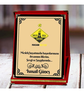 Nükleer Enerji Mühendisi Baskılı Plaket (1. Tasarım)  Kişiye Özel (Kırmızı)