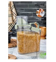 1.8 L Toz Deterjan ve Bakliyat Saklama Kabı Mutfak ve Banyo Düzenleyici Organizer Yeşil