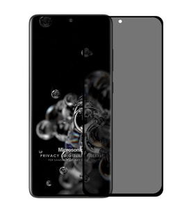 Microsonic Samsung Galaxy S20 Ultra Privacy 5D Gizlilik Filtreli Cam Ekran Koruyucu Siyah