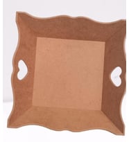 Hobi ERDL Dekoratif 90057 Model Ekmek Tepsi Dalga Kenar Kalpli Ahşap MDF El Yapım (Ham)