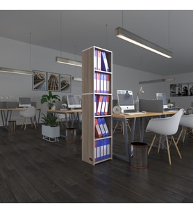 Kenzlife klasörlük raflı kutadgu crd 175*40*30 kitaplık ofis arkalıksız