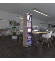 Kenzlife klasörlük raflı kutadgu crd 175*40*30 kitaplık ofis arkalıksız