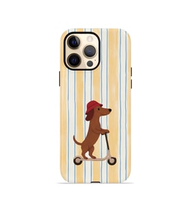 iPhone 12 Pro Max Vorian Çift Katmanlı Kılıf Dachshund Riviera