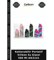 Özel Üretim Katlanabilir Portatif Silikon Su Şişesi 500 Ml Alk3141