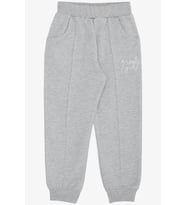 Breeze Kız Çocuk Alt Cepli Yazı Baskılı 1.5-5 Yaş, Açık Gri Melanj