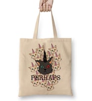 Unicorn Cat Kedi Bez Çanta Uzun Saplı