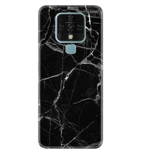 Tecno Camon 16 18P Pova Pova 3 Pova Neo Kılıf Desemli Silikon Fragile Black Mermer 1378