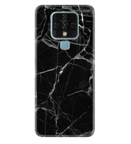 Tecno Camon 16 18P Pova Pova 3 Pova Neo Kılıf Desemli Silikon Fragile Black Mermer 1378