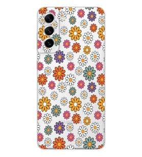 Samsung Galaxy S21 FE Uyumlu Çiçek Desenli Şeffaf Telefon Kılıfı