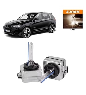 BMW X3 Serisi F25 2010-2017 Xenon D1S / D1R 4300K Sarı HID Xenon Ampul 2 Adet