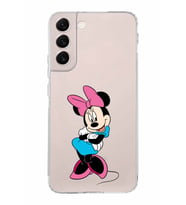 Samsung Galaxy S22 Plus  Kamera Korumalı Kapak Minnie Mouse Tasarımlı  Şeffaf Kılıf