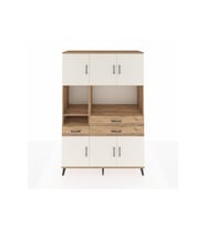 Hyperion Dolap 9 Raflı 3 Çekmeceli 6 Kapaklı 132x44x195 Çam-Aytaşı/Çam