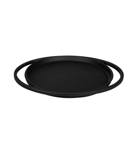 Lava Döküm Yuvarlak Pizza Krep Pankek Tavası Döküm Demir Yekpare Çift Kulplu Çap(Ø)20cm.