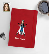 Kişiye Özel Kadın Model 13x21 Kırmızı Defter-54