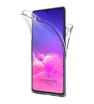 Samsung Galaxy A91 360 Kılıf Şeffaf Ön Arka Silikon 