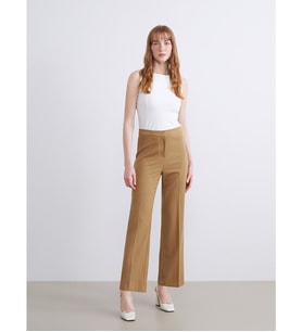 LCWAIKIKI Classic Sarı Dar Fit İspanyol Paça Kadın Pantolon