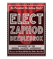 Zaphod Beeblebrox Kampanya Posteri Tablo Ahşap Poster Dekoratif