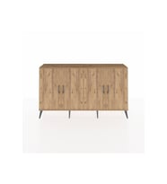 Arges Konsol 6 Raflı 4 Kapaklı 176x30x99 Çam-Çam