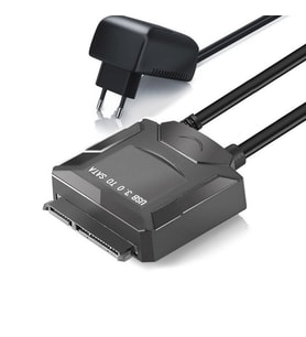Usb 3.0 Adaptörlü 2.5 İnç-3.5 İnç Sata Harddisk Bağlantı Kablosu (Siyah)