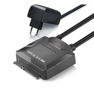 Usb 3.0 Adaptörlü 2.5 İnç-3.5 İnç Sata Harddisk Bağlantı Kablosu (Siyah)