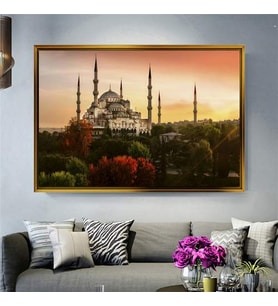 Altın Çerçeveli dekoratif tablo l347 (Gold)