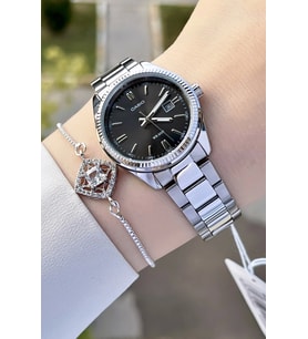 Casio CSISTE61 Rakamları ve Kordonu Gümüş Renk Hediye Paketli Kadın Kol Saati ve Bileklik