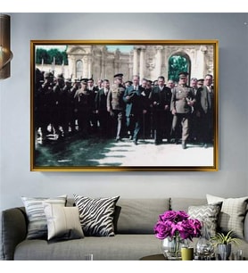 Altın Çerçeveli dekoratif tablo a1921 (Gold)