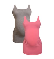 LuvmaBelly MYRA1001_1004 Hamile atlet seti (Gri - Pembe)