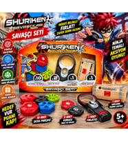 Shuriken Savaşçıları Savaşçı Seti Aksiyon ve Strateji Oyuncak Shuriken ve Fırlatıcı Aksesuarları