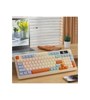 Gaming Oyuncu Klavye RGB Kablosuz 2.4ghz -Bluetooth Çift Bağlantılı Tft Led Ekranlı Oyuncu Klavye