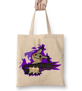 Mimikyu Bez Çanta Uzun Saplı