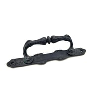 Antika Tarz Dekoratif Pirinç Dar Yan Çekme Kapı Kolu - 225x37 Mm, Oksit