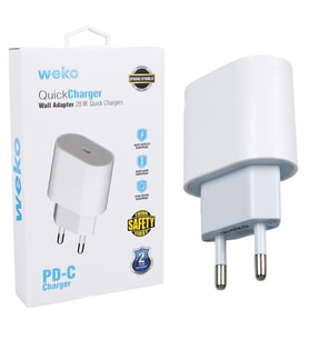 Weko Wk-26524 Beyaz Pd 20 Watt Iphone Type-C Hızlı Şarj Başlığı