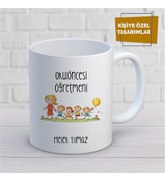 Kişiye Özel İsim Yazılabilir Okul Öncesi Öğretmeni Kupa Bardak