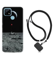 Realme C11 C21 C21Y C25Y C11 2021 Kılıf Boyun Askılı Silikon Astronoot Red Baloon 1608
