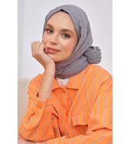 Antrasit Gri Bambu Kreş Şal