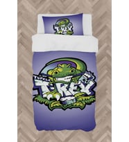 MEKTA HOME BEBEK VE ÇOCUK ODASI T-Rex Desenli Nevresim Takımı
