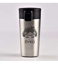 Kişiye Özel Paslanmaz Çelik 380 ml Vakumlu Frida Baskılı Termos - Isı Yalıtımlı, Sızdırmaz Kapak (Metal)