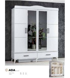 ADA 4 KAPILI DOLAP (Beyaz)