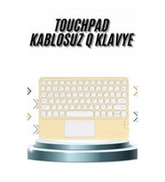 Mey İthalat® Android ve İOS Uyumlu Bluetooth Klavye Touchpad Slim Kablosuz Wifi Q Klavye