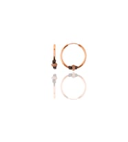 Söğütlü Silver Gümüş rose 17 mm işlemeli halka küpe